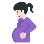 Mujer Embarazada: Tono De Piel Claro Twitter Twemoji 14.0.