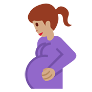 Mujer Embarazada: Tono De Piel Medio Twitter Twemoji 14.0.