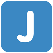 Indicador regional símbolo letra J Twitter Twemoji 14.0.
