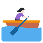 Mujer Remando En Un Bote: Tono De Piel Claro Twitter Twemoji 14.0.