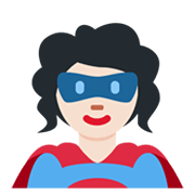 Superheroína: Tono De Piel Claro Twitter Twemoji 14.0.