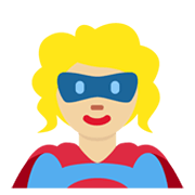Superheroína: Tono De Piel Claro Medio Twitter Twemoji 14.0.