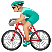 Hombre En Bicicleta: Tono De Piel Claro Medio WhatsApp 2.23.2.72.
