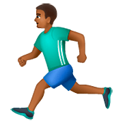 Hombre Corriendo: Tono De Piel Oscuro Medio WhatsApp 2.23.2.72.