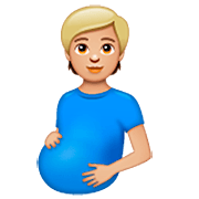 Persona Embarazada: Tono De Piel Claro Medio WhatsApp 2.23.2.72.