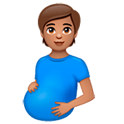 Persona Embarazada: Tono De Piel Medio WhatsApp 2.23.2.72.