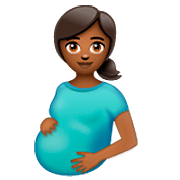 Mujer Embarazada: Tono De Piel Oscuro Medio WhatsApp 2.23.2.72.