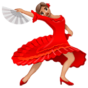 Mujer Bailando: Tono De Piel Medio WhatsApp 2.23.2.72.