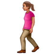 Mujer Caminando: Tono De Piel Medio WhatsApp 2.23.2.72.