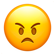 Emoji 😠 Faccina Arrabbiata su Apple iOS 10.0.