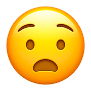 Emoji 😧 Faccina Angosciata su Apple iOS 10.0.