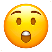 Emoji 😲 Faccina Stupita su Apple iOS 10.0.