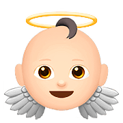 👼🏻 Emoji Bebé ángel: Tono De Piel Claro en Apple iOS 10.0.