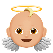 👼🏼 Emoji Bebé ángel: Tono De Piel Claro Medio en Apple iOS 10.0.