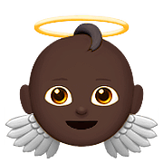 👼🏿 Emoji Bebé ángel: Tono De Piel Oscuro en Apple iOS 10.0.
