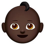 👶🏿 Emoji Bebê: Pele Escura na Apple iOS 10.0.