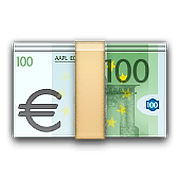 Emoji 💶 Banconota Euro su Apple iOS 10.0.