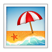 🏖️ Emoji Strand mit Sonnenschirm Apple iOS 10.0.