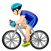 Émoji 🚴🏻 Cycliste : Peau Claire sur Apple iOS 10.0.