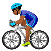 🚴🏾 Emoji Persona En Bicicleta: Tono De Piel Oscuro Medio en Apple iOS 10.0.