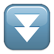 ⏬ Emoji Triángulo Doble Hacia Abajo en Apple iOS 10.0.