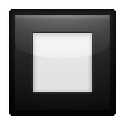 🔲 Emoji Botón Cuadrado Con Borde Negro en Apple iOS 10.0.