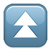⏫ Emoji Triángulo Doble Hacia Arriba en Apple iOS 10.0.