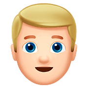 👱🏻‍♂️ Emoji Hombre Rubio: Tono De Piel Claro en Apple iOS 10.0.