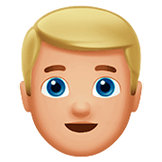 👱🏼‍♂️ Emoji Mann: mittelhelle Hautfarbe, blond Apple iOS 10.0.