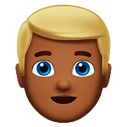Emoji 👱🏾‍♂️ Uomo Biondo: Carnagione Abbastanza Scura su Apple iOS 10.0.