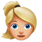 👱🏼‍♀️ Emoji Frau: mittelhelle Hautfarbe, blond Apple iOS 10.0.