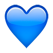 💙 Emoji blaues Herz Apple iOS 10.0.