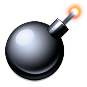 Emoji 💣 Bomba su Apple iOS 10.0.