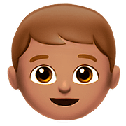 👦🏽 Emoji Niño: Tono De Piel Medio en Apple iOS 10.0.