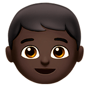 👦🏿 Emoji Niño: Tono De Piel Oscuro en Apple iOS 10.0.