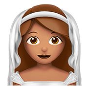 👰🏽 Emoji Person mit Schleier: mittlere Hautfarbe Apple iOS 10.0.