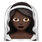 👰🏿 Emoji Person mit Schleier: dunkle Hautfarbe Apple iOS 10.0.