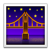 🌉 Emoji Brücke vor Nachthimmel Apple iOS 10.0.