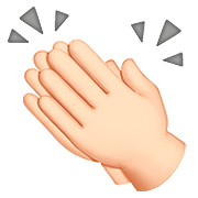 👏🏻 Emoji klatschende Hände: helle Hautfarbe Apple iOS 10.0.