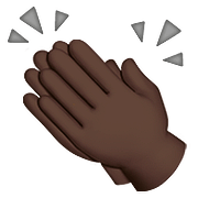Emoji 👏🏿 Mani Che Applaudono: Carnagione Scura su Apple iOS 10.0.