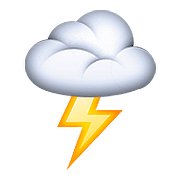 🌩️ Emoji Nube Con Rayo en Apple iOS 10.0.