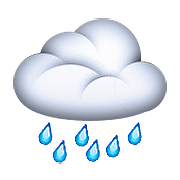 🌧️ Emoji Nube Con Lluvia en Apple iOS 10.0.