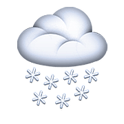 🌨️ Emoji Nuvem Com Neve na Apple iOS 10.0.