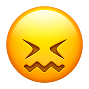 Emoji 😖 Faccina Frustrata su Apple iOS 10.0.