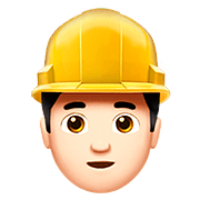 👷🏻 Emoji Obrero: Tono De Piel Claro en Apple iOS 10.0.