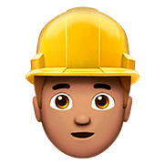 👷🏽 Emoji Bauarbeiter(in): mittlere Hautfarbe Apple iOS 10.0.