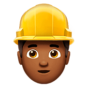 Emoji 👷🏾 Operaio Edile: Carnagione Abbastanza Scura su Apple iOS 10.0.