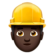 👷🏿 Emoji Bauarbeiter(in): dunkle Hautfarbe Apple iOS 10.0.