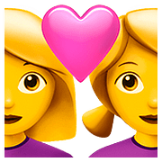 👩‍❤️‍👩 Emoji Liebespaar: Frau, Frau Apple iOS 10.0.