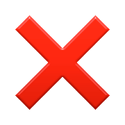 Emoji ❌ Croce su Apple iOS 10.0.